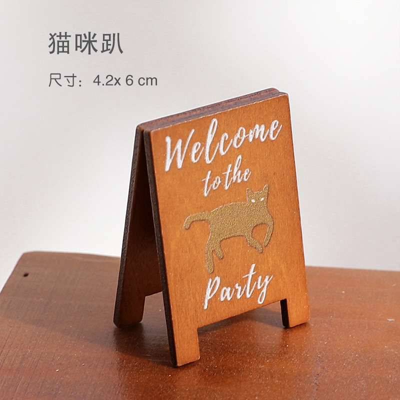 复古系列留言夹可爱木质照片夹桌面摆件便签夹办公用品名片夹